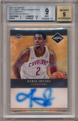 2011-12 Limited KYRIE IRVING DRAFT PICK REDEMPTION AUTOGRAPH Cavaliers BGS 9 - Image 1 of 2