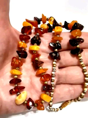 Collar vintage de abejas graduadas ámbar caramelo báltico 12 mm*17 Foto 1 de 4
