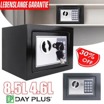 8,5/4,6 L Minisafe Elektronischer Safe Tresor Wandtresor Möbeltresor Geldschrank - Bild 1 von 4