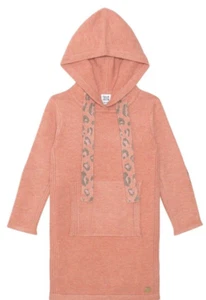 DEUX A DEUX  Hooded Sweater Knit Dress -  Peach  - NWOT Girls 12 - Picture 1 of 3