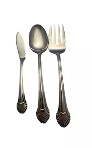 Juego de cubiertos para servir mar Reed & Barton cuchillo de mantequilla de 3 piezas tenedor y cuchara - Imagen 1 de 4