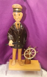 Vintage 1960's Romer Italy Hand Carved Wood Sea Captain 13.750" Figurine - Picture 1 of 10
