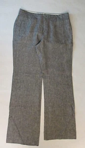 PANTALONES DE VESTIR BANANA REPUBLIC LINO NEGRO BLANCO "THE MARTIN FIT" USADOS EN EXCELENTE ESTADO talla 10 - Imagen 1 de 6