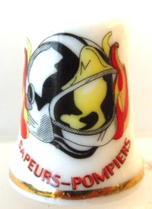 Dé à coudre de collection Thimble - LES SAPEURS POMPIERS LE CASQUE - Imagen 1 de 1