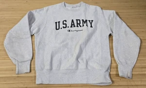 Champion Reverse Weave US Army Sweatshirt Men's Small Graphic Logo Gray - Picture 1 of 9