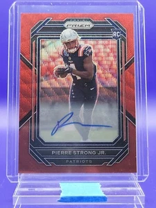 Pierre Strong Jr 2022 Prizm Red Wave Prizm Rookie Autographs SP 135/149 🔥 Pats - Picture 1 of 2