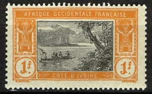 Französische Elfenbeinküste 1913, 1Fr Ebrien Lagune postfrisch tropischer Kaugummi, Yv 55 - Bild 1 von 1
