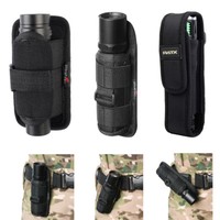 LED Flashlight Torch Lamp Nylon Pouch Holster Belt Carry Case Holder 3Size Black