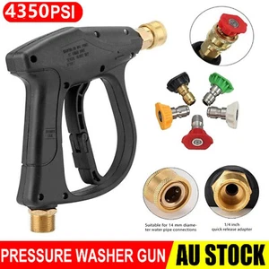 4350PSI High Pressure Washer Gun Car Wash Foam Spray Short Wand /Nozzle Tips Set - Picture 1 of 13
