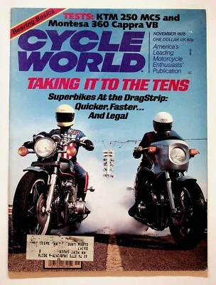 1978 November Cycle World Motorcycle Magazine KTM Montesa Yoshimura Drag Racing - Image 1 of 4
