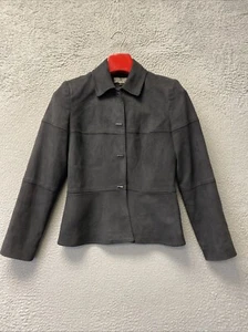 Le Chateau Womens Size M Blazer Jacket Black Woven Lined Career / 125-1 - Picture 1 of 11