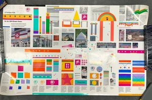 1984 Los Angeles Olympics Games DESIGN GUIDE Poster LAOOC Art & Color - Picture 1 of 5