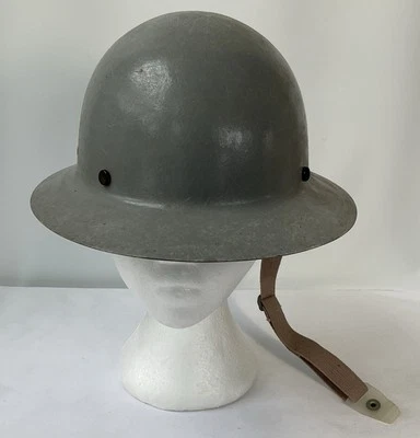 Vintage MSA Skullgard Gray Full Brim Fiberglass Hardhat Size 6 3/8 - 7 - Image 1 of 4
