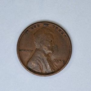 1909 VDB 1C Lincoln Cent Penny First Year US Coin Free Shipping #SA27 - Picture 1 of 3