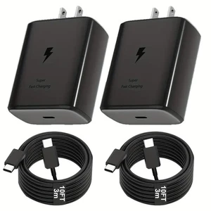 45W Fast Type-C Charger Block | 6ft Charging Cable for iPhone , Samsung Android - Imagen 1 de 13