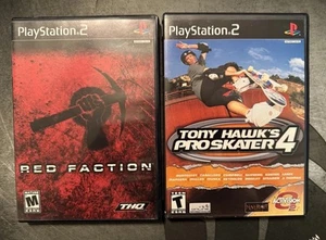 PS2 PlayStation 2 Tony Hawk Pro Skater 4 And Red Faction CIB Tested Good Cond! - Picture 1 of 4