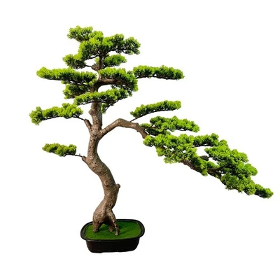 VIGGDA 3 pies (43 pulgadas) Bonsai Artificial Árbol Enebro Imitación Plantas Interior Grande Falso P... Foto 1 de 4