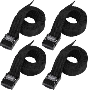 Ayaport Lashing Straps with Buckles 0.75'' x 48'', Black - Foto 1 di 6