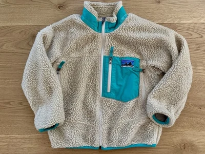 Patagonia Niños Niños Niñas Retro-X Chaqueta Polar Talla S Pequeña 8 Beige Verde azulado Marrón Foto 1 de 4