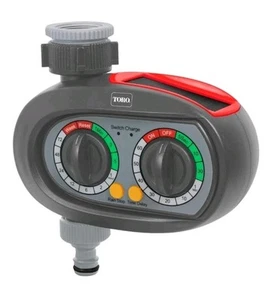Toro Solar Powered 2 Dial Tap Timer Control Garden Lawn Watering Irrigation - Picture 1 of 6