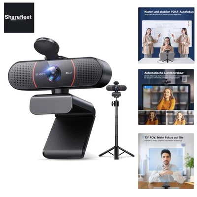 Professionelle 4K Webcam: Emeet C960 mit Objektivabdeckung und USB Plug & Play - Bild 1 von 4