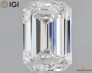 Emerald Cut 1.50 CARAT IGI Certificate VS1 Clarity D Color CVD Lab Grown Diamond - Picture 1 of 10