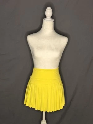 Falda de tenis plisada para mujer verde lima talla XS mezcla de poliéster spandex Foto 1 de 4
