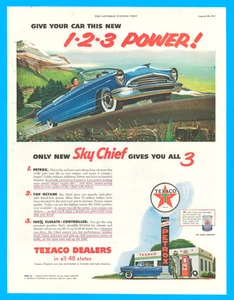 Texaco gas station attendant automobile Sky Chief ephemera print ad 1955 - Picture 1 of 3