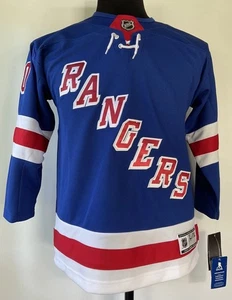Camiseta deportiva juvenil cosida New York Rangers Chris Kreider talla L/XL adulto pequeña nueva con etiquetas - Imagen 1 de 10
