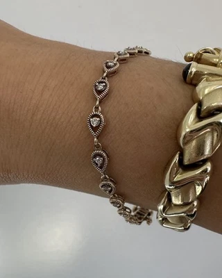 Pulsera Tenis Oro 10K 1/3 CT. T.W. Pulsera Línea Marco Lágrima Multi-Diamante Foto 1 de 4