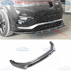 Carbon Fiber ABS Front Bumper Spoiler Lip For VW Tiguan MK3 2024-2025 New 3Pcs - Picture 1 of 14