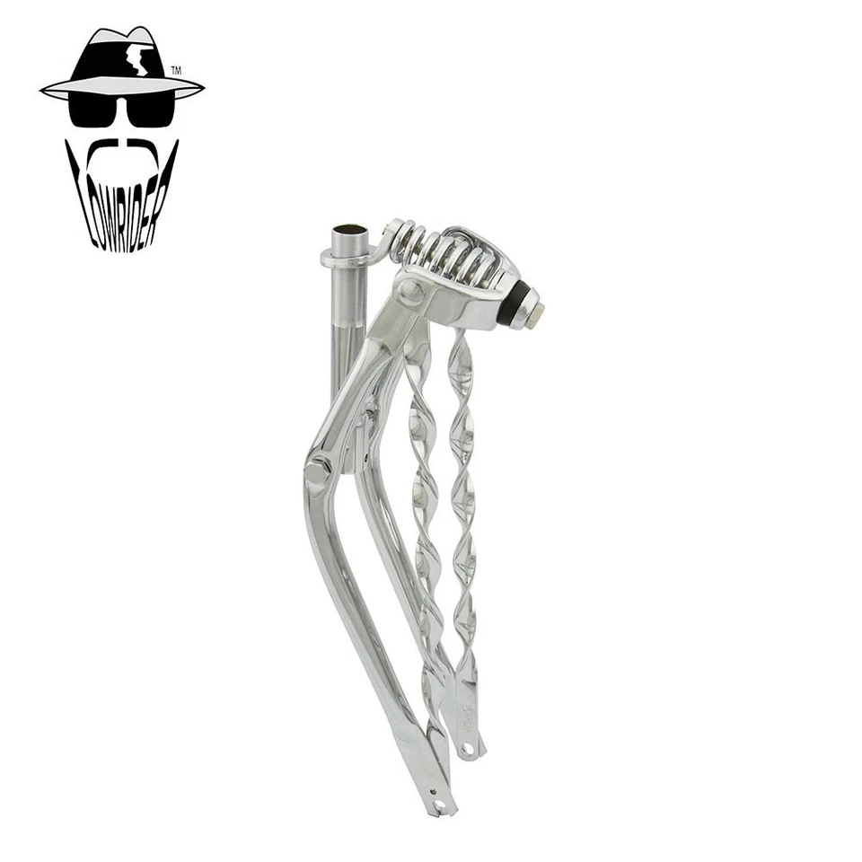 Original Lowrider 20" Classic 1" Chrome Suspension Fork w/Flat Twisted Bars. - Image 1 of 1