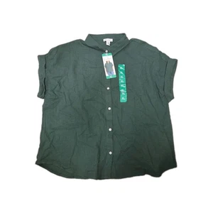 Jessica Simpson Women's Gauze Top Green XL - Picture 1 of 3