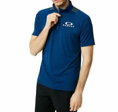 Camiseta Deportiva Oakley Para Hombre Azul Fitness Gimnasio Talla L - Imagen 1 de 4
