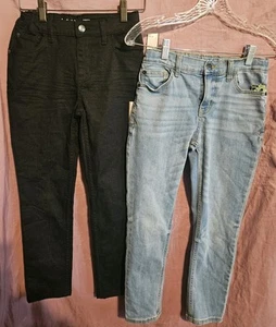 Cat & Jack Girls Size 10 Adjustable Waist Denim Skinny Jeans Stretch NWOT 2 Pair - Picture 1 of 17