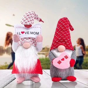 2 Pcs Mothers Day Gnomes Decoration Handmade I Love Mom Mothers Day Birthday ... - Picture 1 of 7
