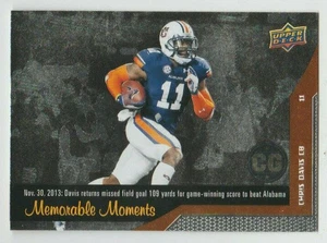 Carta icónica "Kick Six" de Chris Davis Auburn 2014 Upper Deck Conference Greats #150 - Imagen 1 de 1