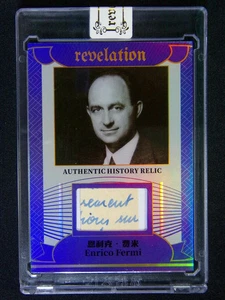 ENRICO FERMI WISSENSCHAFTLER 2025 OFFENBARUNG KARTE #/D /75 GESCHNITTEN HANDGESCHRIEBENER BRIEF PATCH - Bild 1 von 6