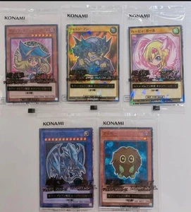 Yu Gi Oh Seven Eleven Promo 5 complete 711E-JP002 Dark Magicial Girl Blue eyes - Picture 1 of 1