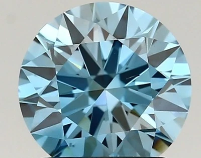 Round 1.35 Cts Fancy Vivid Blue VS2 IGI Certified Lab Grown CVD Diamond - Image 1 of 4