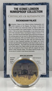 LONDON NUMISPROOF BUCKINGHAM PALACE 50MM 24 CT GOLD PLATED MEDALLIONS & COA - Picture 1 of 3