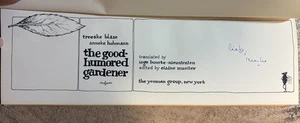 THE GOOD-HUMORED GARDENER By Treeske Blasé & anneke hohmann (hc 1975) - Picture 1 of 7
