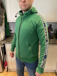 SuperDry Men’s Green Zipped Hoodie Size Medium - Picture 1 of 4