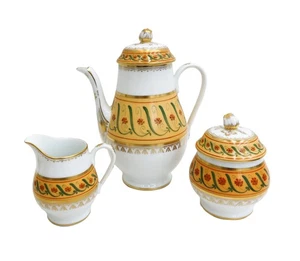 Juego de café de porcelana de stock privado Tiffany Le Tallec en directoire - Imagen 1 de 9