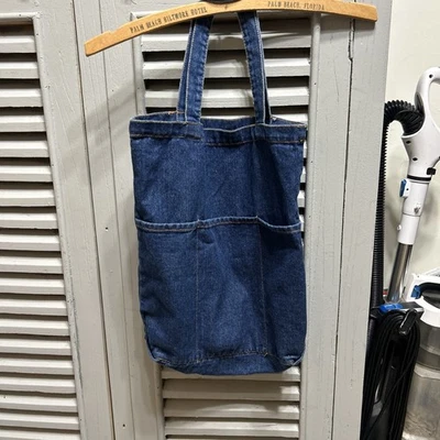 Bolso de mano vintage de jean denim azul Foto 1 de 4