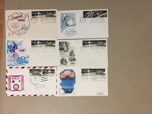 Seis cubiertas ESPACIO con el mismo par de sellos, diferentes imágenes - Imagen 1 de 1