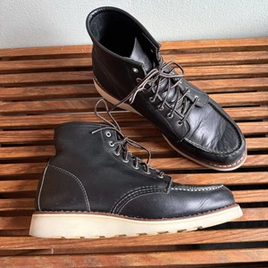 Red Wing Classic Heritage kurze schwarze Damen-Lederstiefel mit Mokassinnaht Größe 9 - Bild 1 von 15