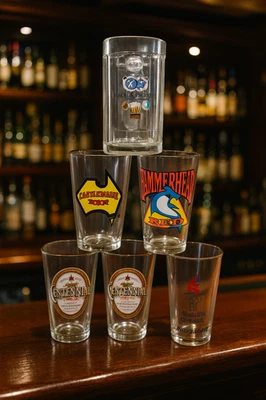 Lote de 6 vasos de cerveza de pinta juego de 6 piezas decoración de barra de cerveza artesanal Foto 1 de 4