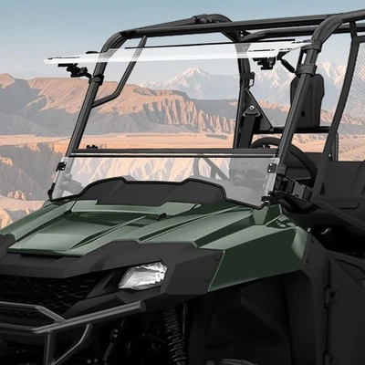 For Honda Pioneer 700/700-4 2014-2025 Flip Up Windshield Vented Front Windscreen - Image 1 of 4