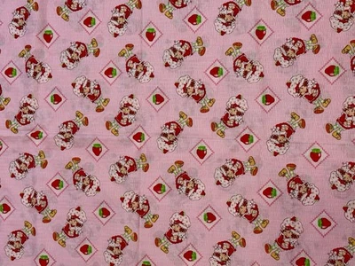 Strawberry Shortcake Pink Seersucker 2006 de colección - 1 yarda x 44"" Foto 1 de 3